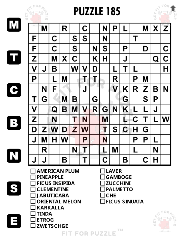 FRUITS AND VEGETABLES 400 No Vowels Wordsearch Puzzles For Adults 200