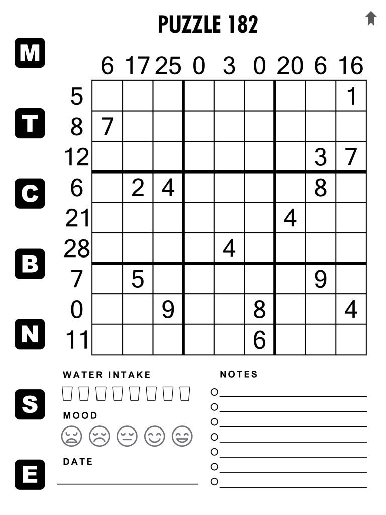 SANDWICH SUDOKU 400 Puzzles Fit For Puzzle_200