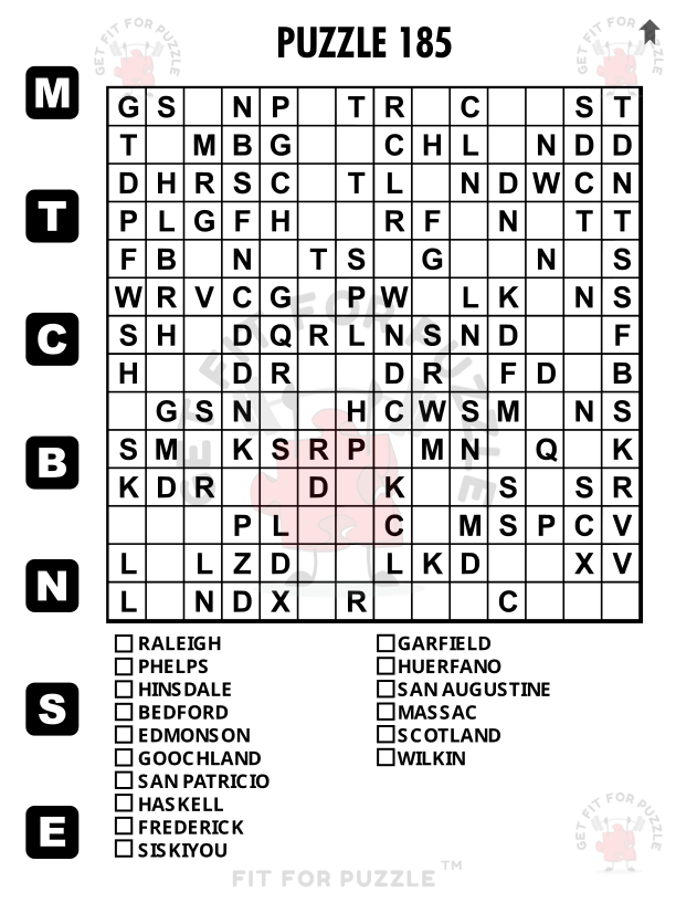 USA CITIES & COUNTIES 400 No Vowels Wordsearch Puzzles For Adults 200